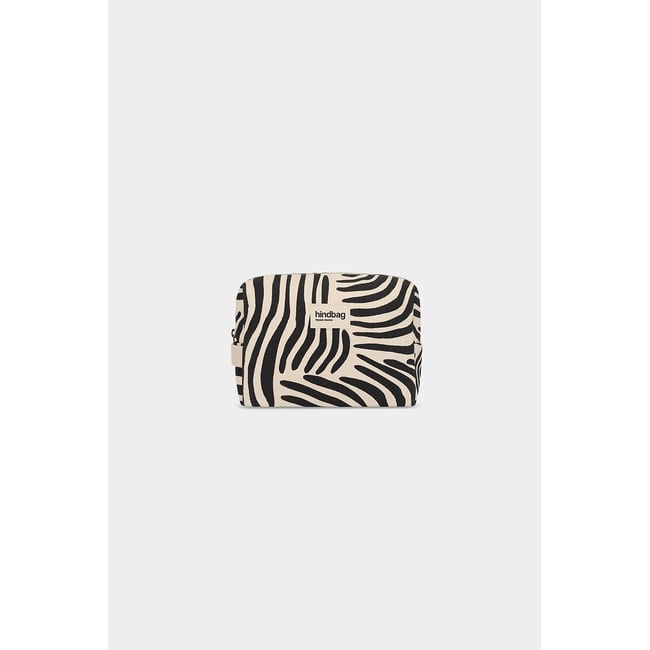 Trousse de toilette, LEON  imprimé écru <span itemprop=