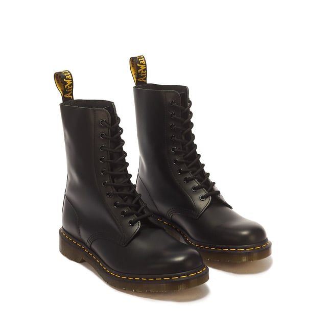 Botas em pele, 1490 Smooth preto  <span itemprop=