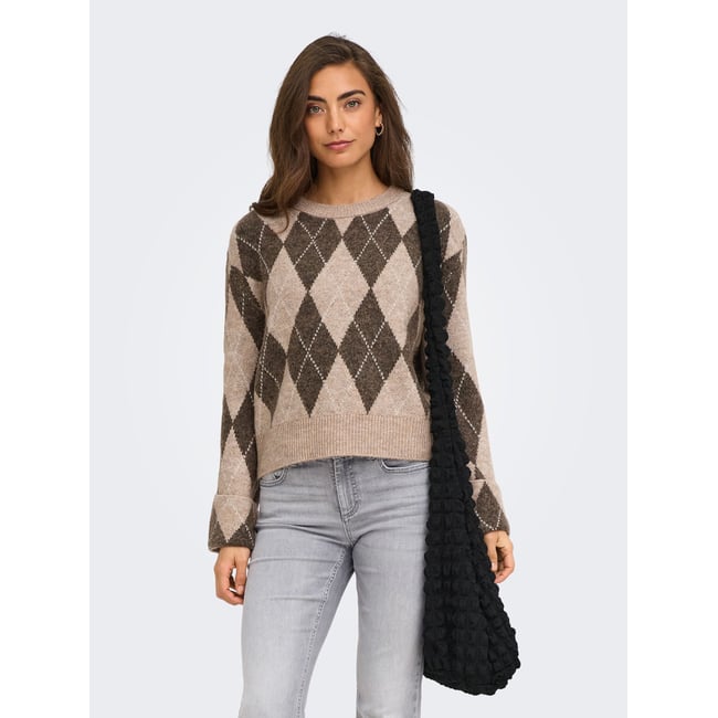 Pull En Maille beige 1 <span itemprop=