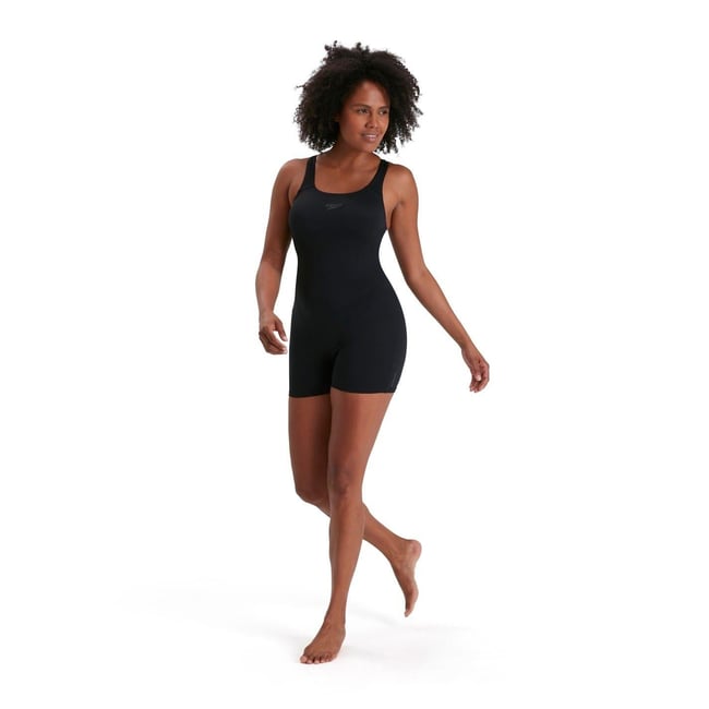 Maillot de bain shorty 1 pièce noir <span itemprop=
