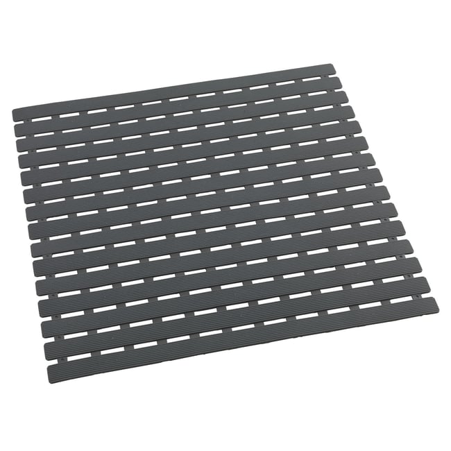 Tapis de douche antidérapant avec ventouse ARINOS gris <span itemprop=