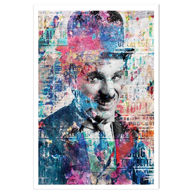 Affiche illustration graffiti chaplin - HEXOA