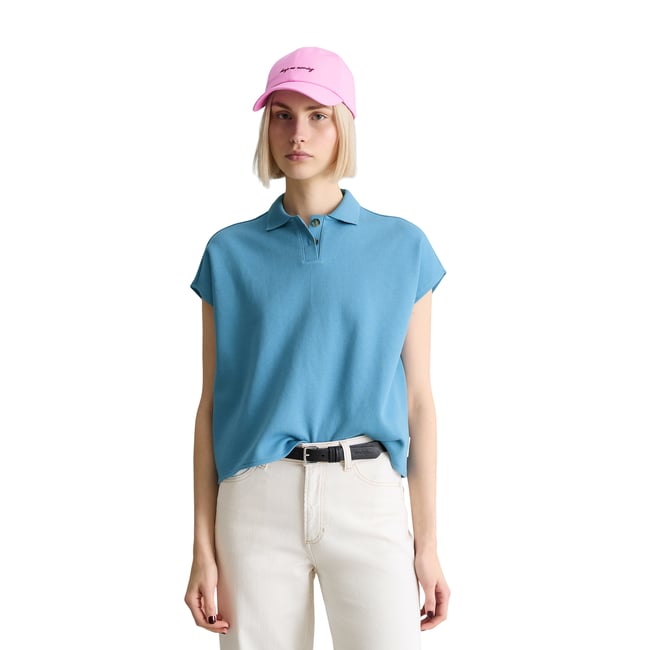 Polo sans manches wide en coton organique - MARC O’POLO DENIM