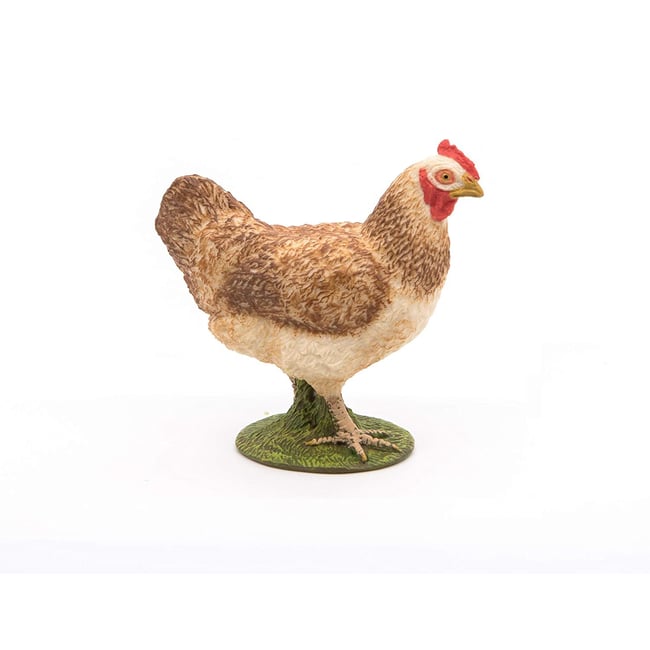 Figurine Poule beige <span itemprop=
