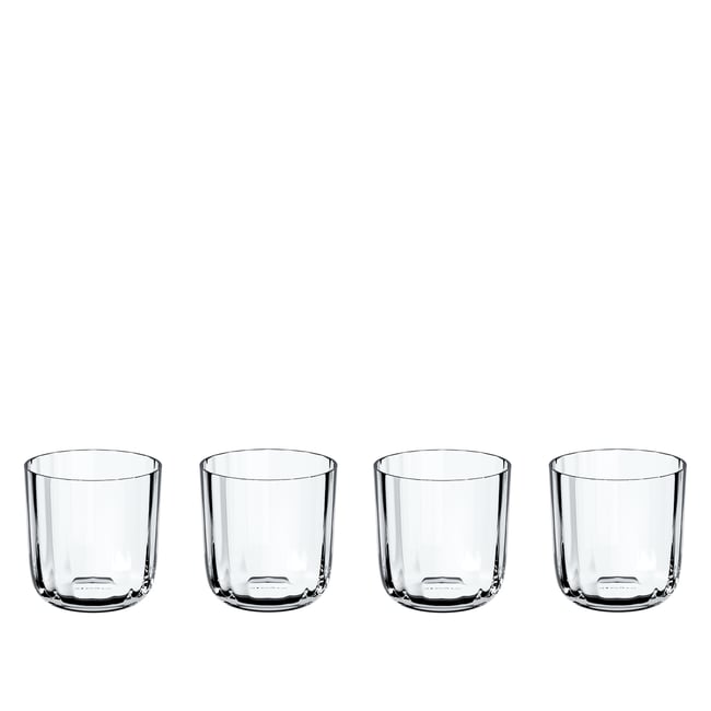 Gobelet À Eau, Set 4Pcs ROSE GARDEN Couleur transparent <span itemprop=