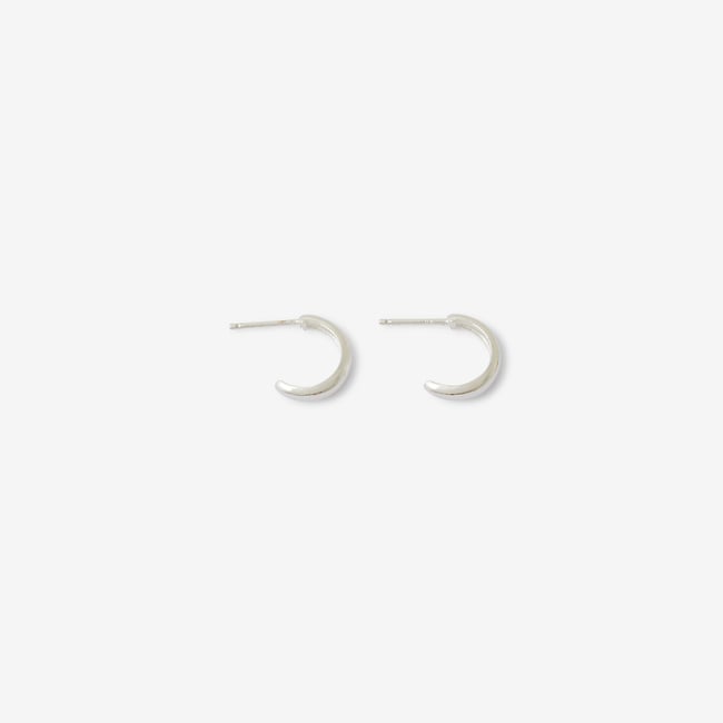 Petites créoles ouvertes argent 925 argenté argenté <span itemprop=