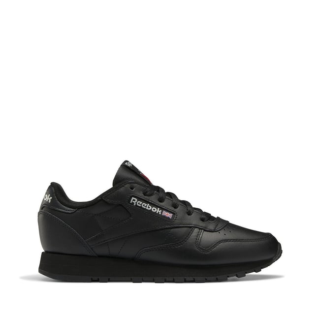 Baskets Cuir Classic Leather noir <span itemprop=