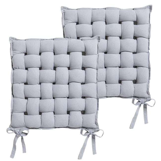 Lot de 2 galettes de chaise tressées - TOILINUX