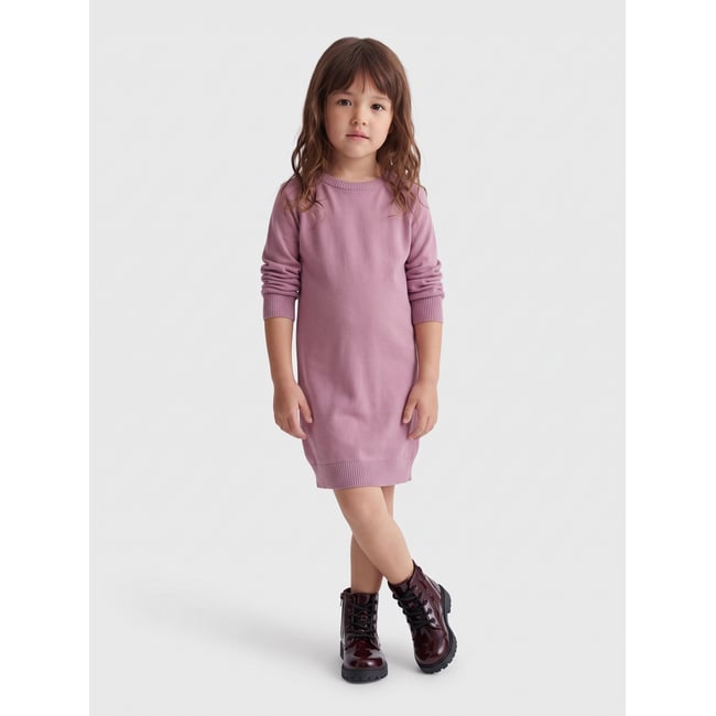 Robe En Maille rose - mauve orchid 1 <span itemprop=