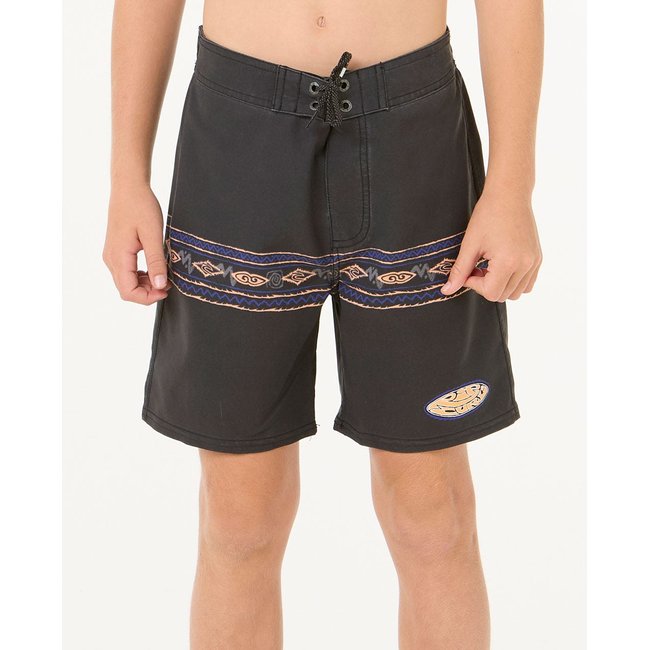 Boardshort MIRAGE RAW ENERGY GEO - BOY washed black - noir <span itemprop=