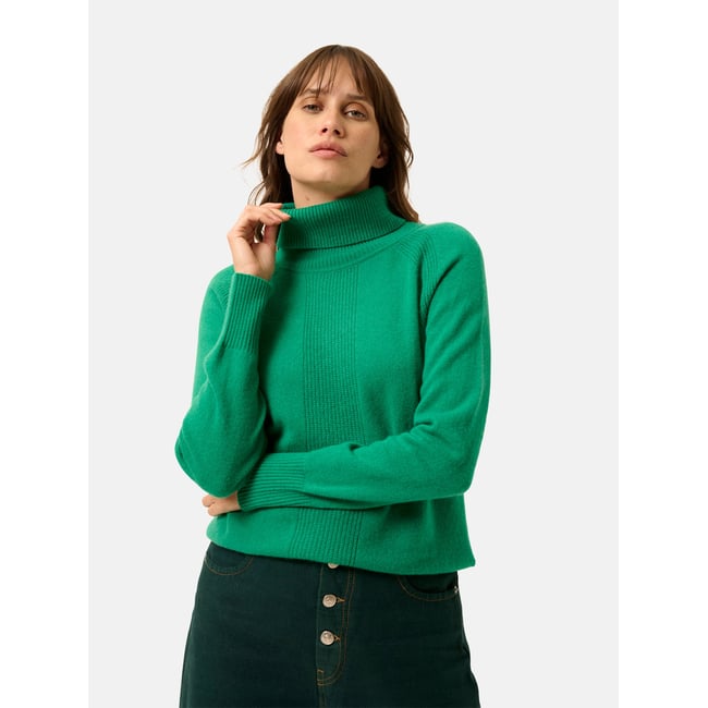 Pull Col Roulé Menthe Lilly vert <span itemprop=