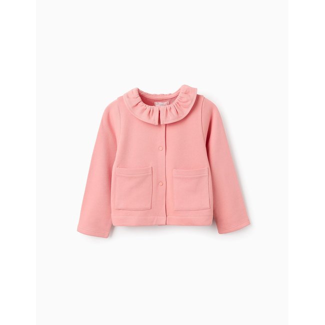 Veste en Coton à Volants rose <span itemprop=