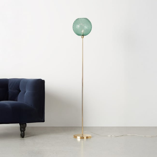 MADE.COM Ilaria Swirl Glass Floor Lamp - MADE