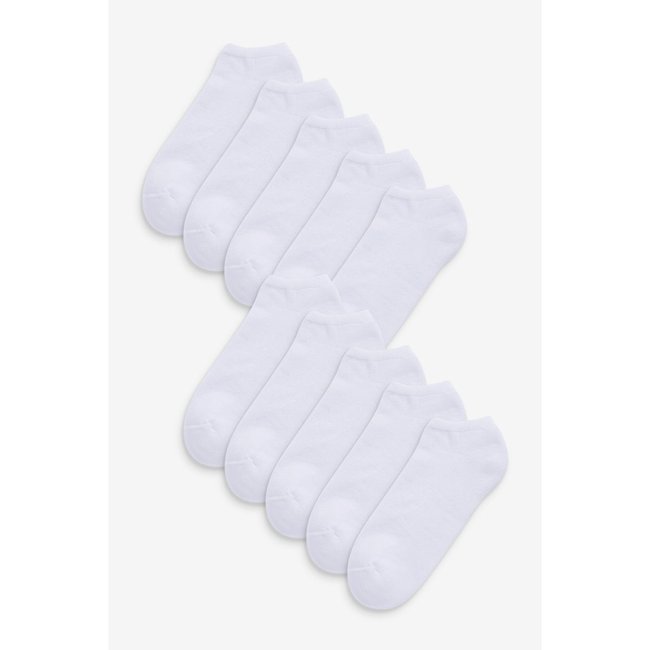 Chaussettes de sport rembourrées-lot 10 blanc <span itemprop=