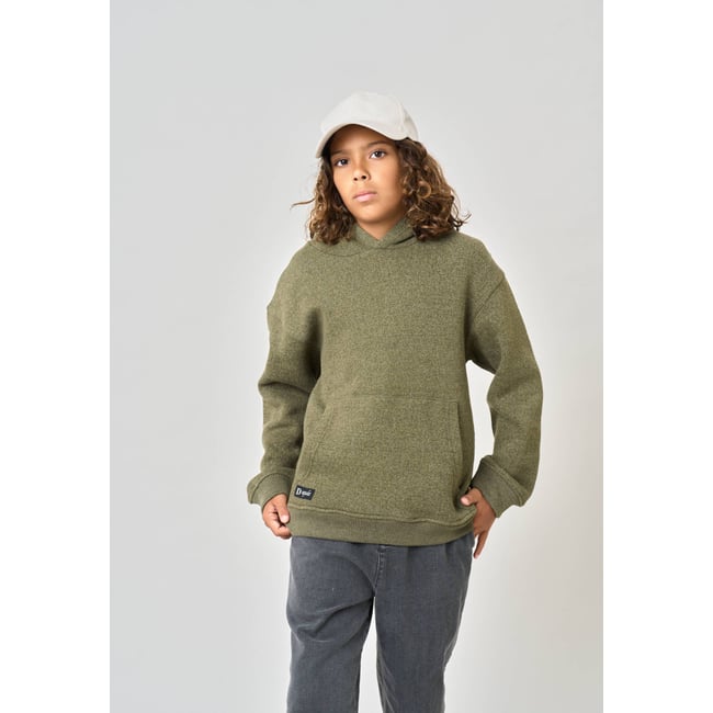 Sweat à capuche loose garçon en coton texturé avec patch étoile DAPPERON - DEELUXE