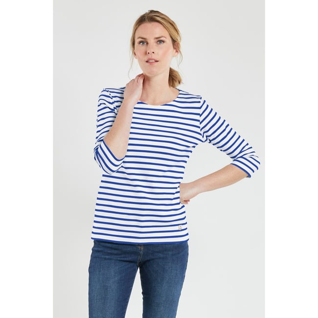 Armor Lux Marinière Tricolore Femme - Coton Épais Rayé Automnal