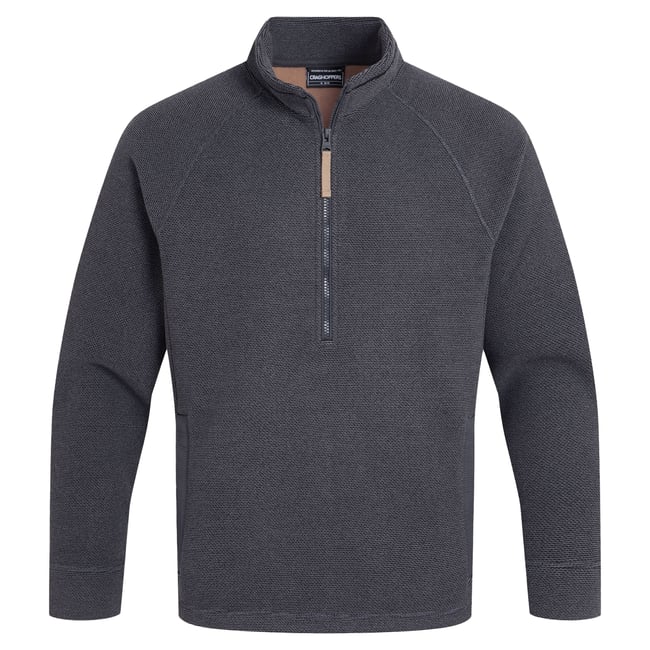 Polaire décontractée à col montant zippé STEEPLE anthracite <span itemprop=