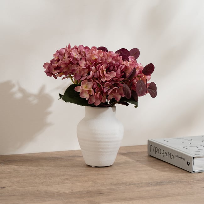 37cm Pink Hydrangea Arrangement, pink, SO'HOME