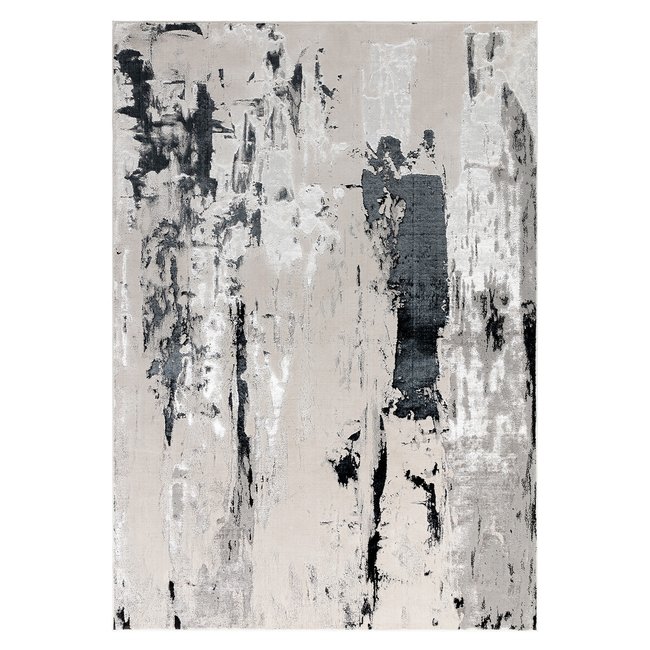 Abstract Metallic Rug, charcoal, SO'HOME