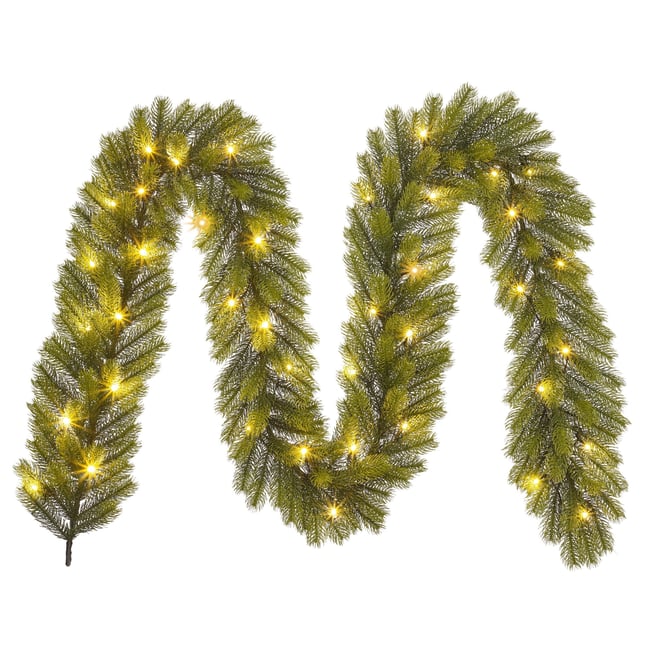 Guirlande de Noël avec LED L270 cm NAGOYA Couleur vert <span itemprop=