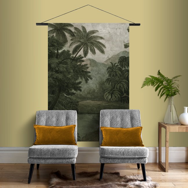Tapisserie murale Jungle Couleur vert <span itemprop=
