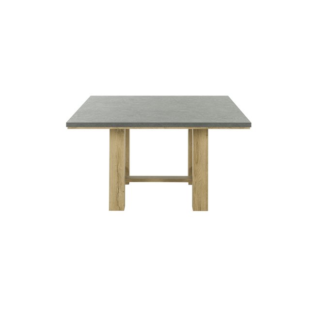 Table carrée robuste et élégante BROCELIANDE Couleur beige <span itemprop=