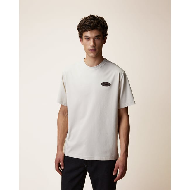 T-shirt en maille beige <span itemprop=