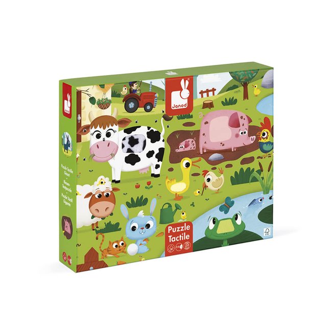 Puzzle Tactile De La Ferme 20 Pièces - JANOD