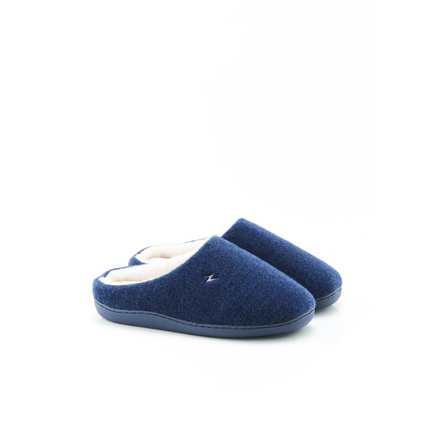 Mules Thermolactyl bleu <span itemprop=