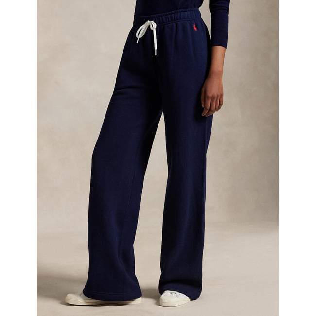 Pantalon jogging large marine <span itemprop=