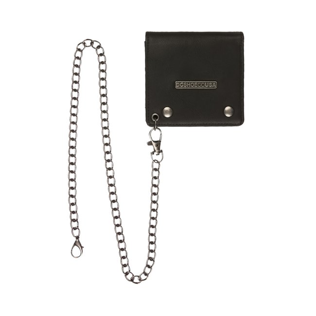 Portefeuille 3 volets CHAIN. noir black <span itemprop=