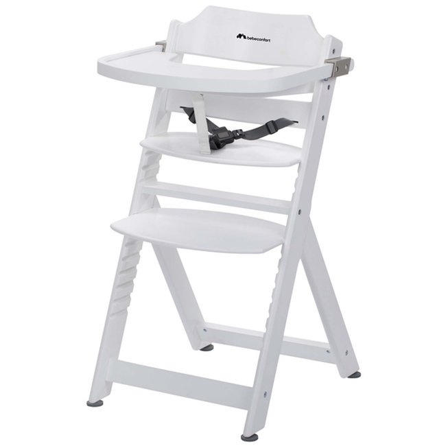 Chaise haute bébé Timba en bois avec tablette - BEBECONFORT