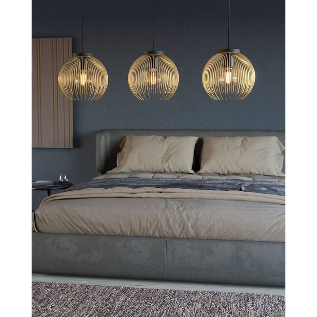 Candeeiro de teto Venezuela, EGLO preto/dourado <span itemprop=