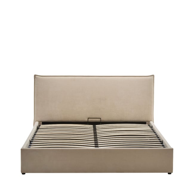 Lit coffre en tissu 160x200cm- CAMA - DRAWER