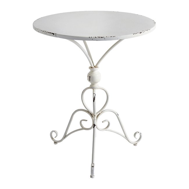 Table de jardin Champêtre ronde en métal 60 x 60 x 72 cm - MATHILDE M