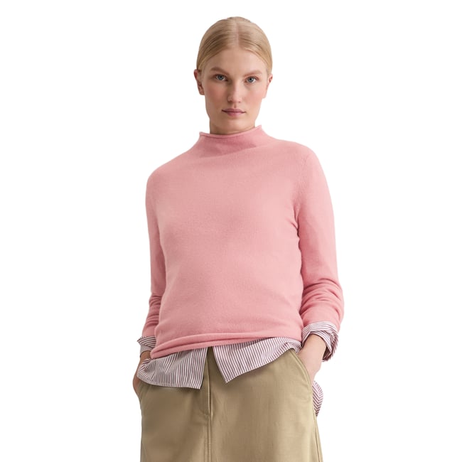 Pull en cachemire regular avec un grand confort de port rose <span itemprop=