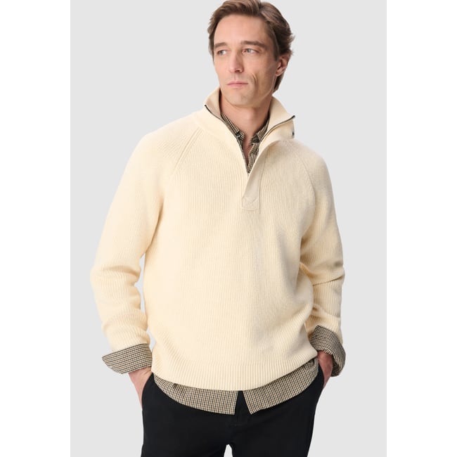 Pull tricot côtelé patte zippée cachée - IKKS
