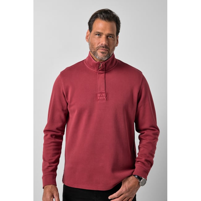 Camionneur, molleton, col montant zippé rouge foncé <span itemprop=