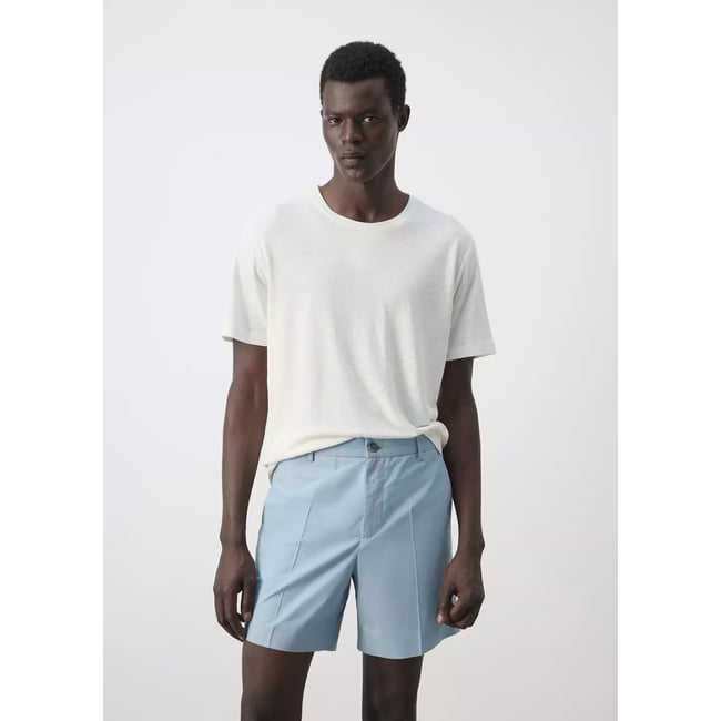 T-shirt slim fit en mélange de lin - MANGO MAN
