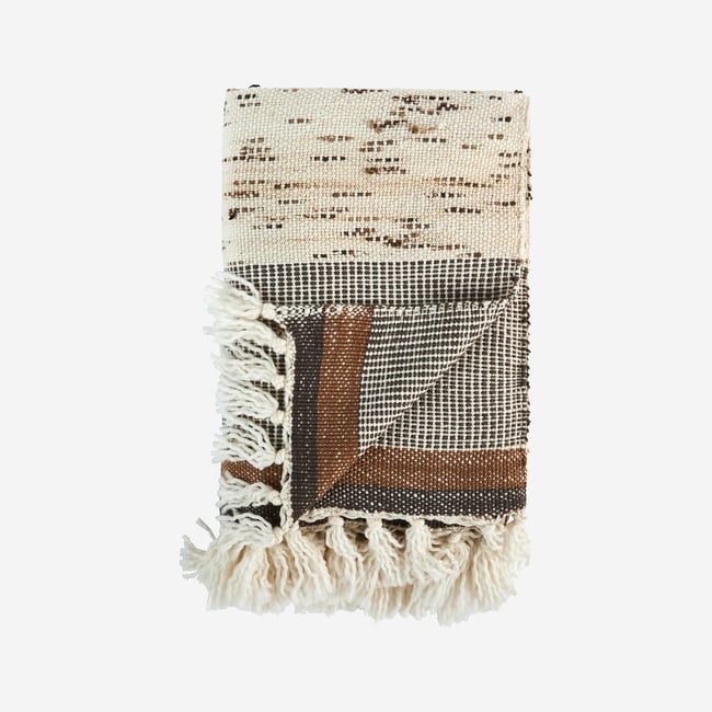 Plaid soie CLAUS marron <span itemprop=