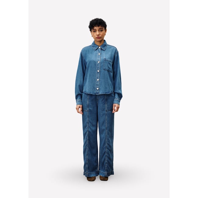Pantalon  BALSAMINE bleu jean <span itemprop=