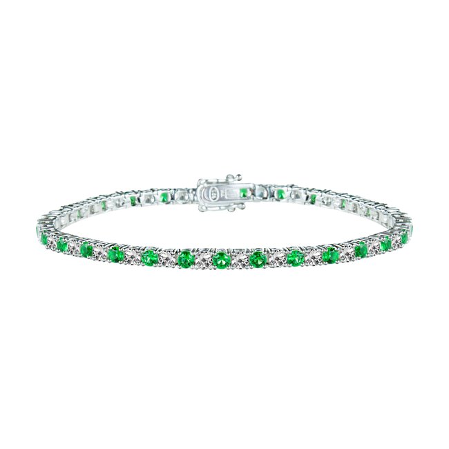 Bracelet B-TENNIS argent <span itemprop=