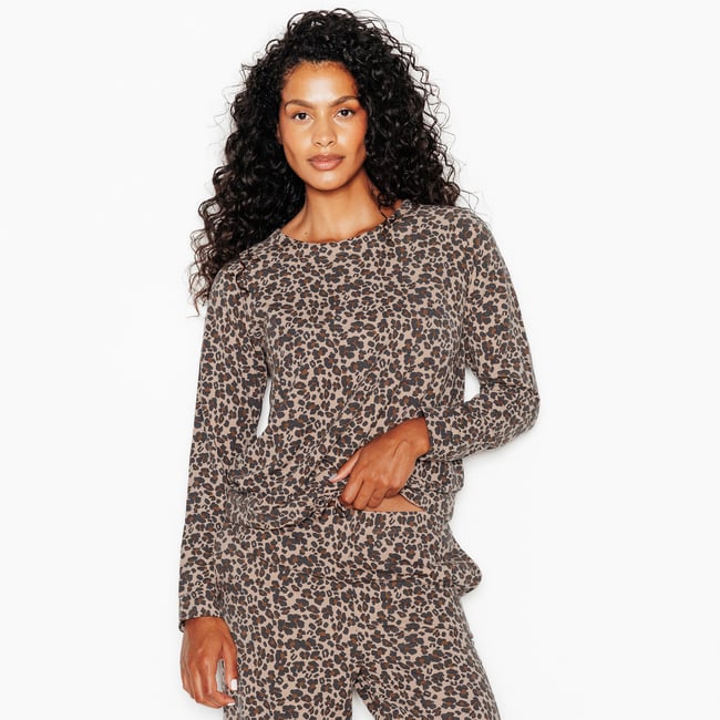 Tee-shirt manches longues JORDANA multico marron <span itemprop=