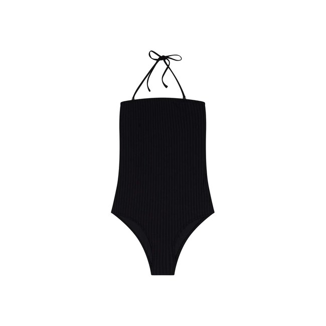 Maillot 1 pièce bustier noir <span itemprop=