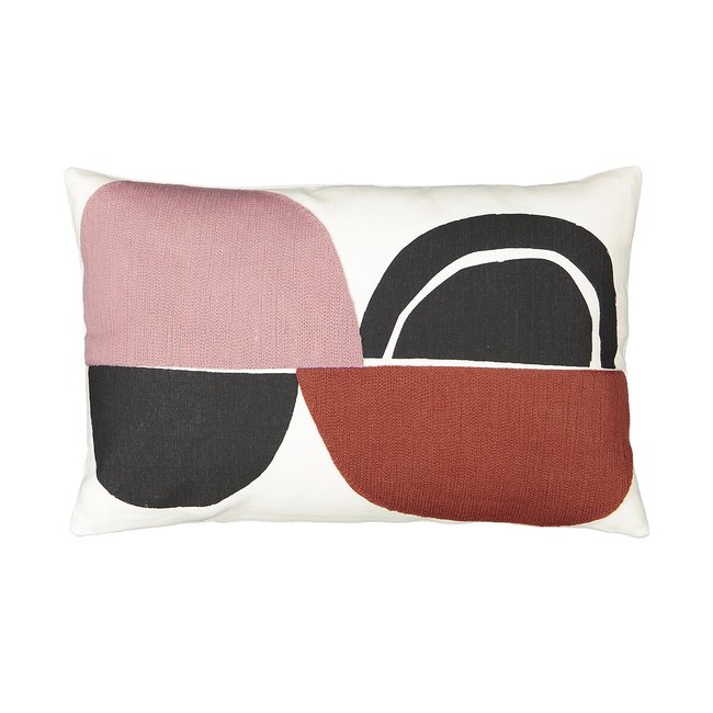 Comoe Embroidered 100% Cotton Cushion Cover multi-coloured LA REDOUTE INTERIEURS