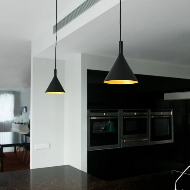 Suspension    PAM S Couleur noir or <span itemprop=