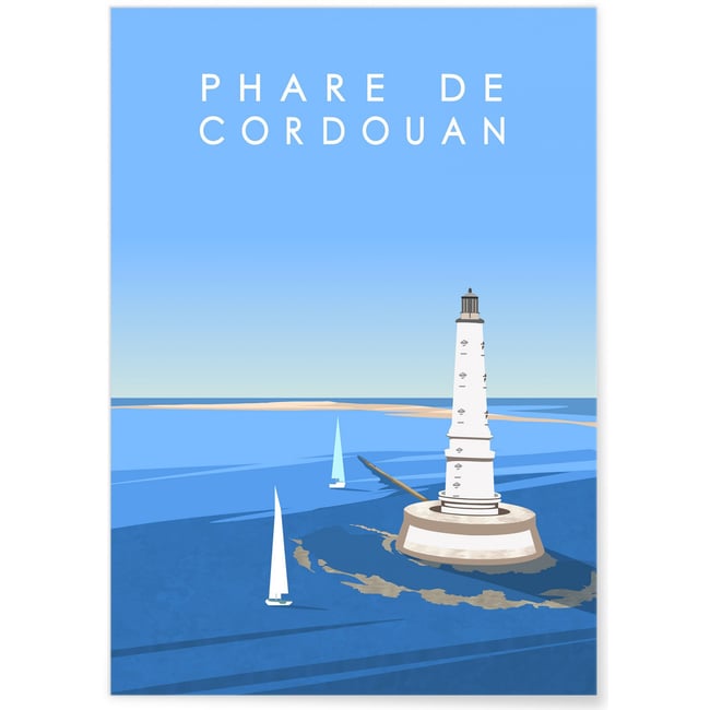 Affiche Phare de Cordouan Couleur blanc <span itemprop=
