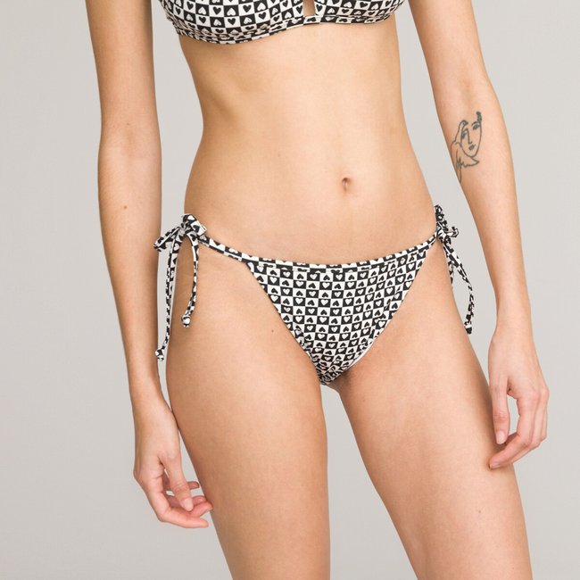 Slip per bikini, stampa cuori nero/bianco LA REDOUTE COLLECTIONS