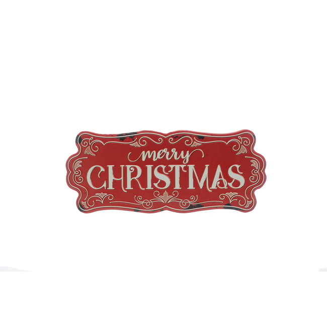Heritage Noel Merry Christmas Wall Sign, red, SO'HOME