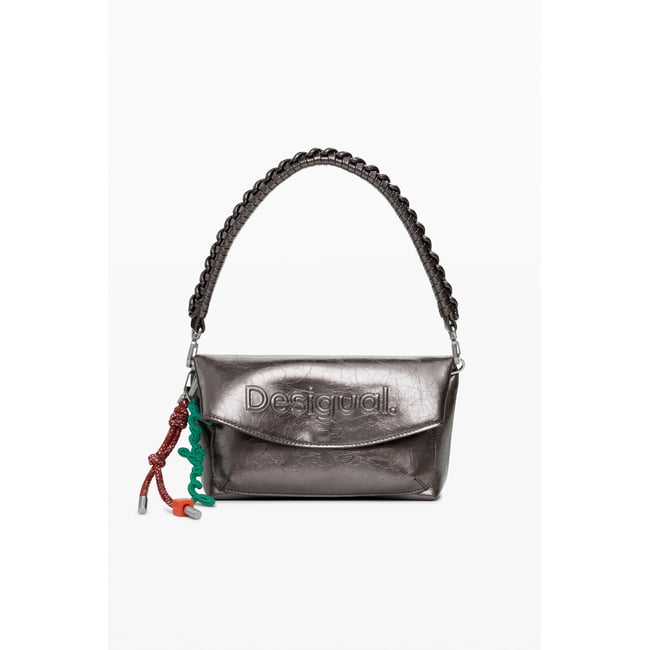 Sac logo 3D rabat métallisé moyen multicolore <span itemprop=